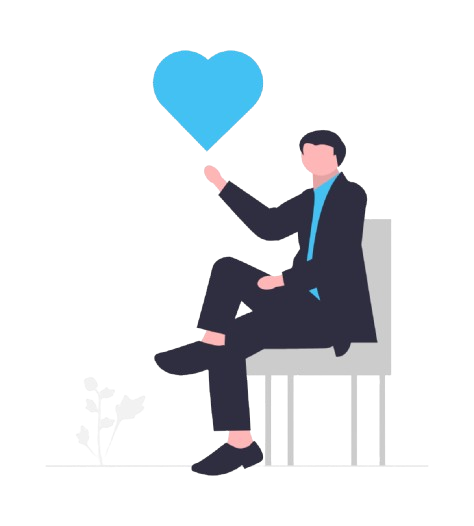 人が座ってる絵